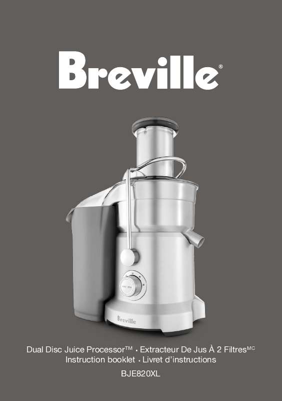 Guide utilisation  BREVILLE BJE820XL  de la marque BREVILLE