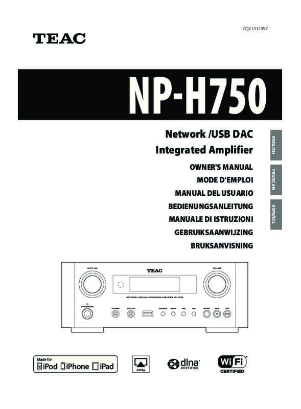 Guide utilisation TEAC NPH750 S  de la marque TEAC