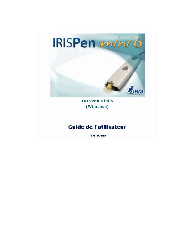 Guide utilisation IRIS IRISPEN MINI 6  de la marque IRIS