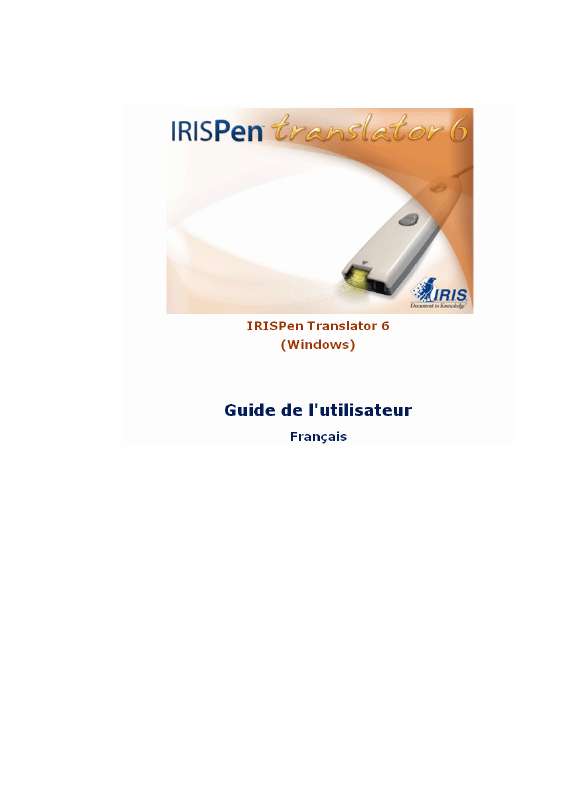 Guide utilisation IRIS IRISPEN TRANSLATOR 6  de la marque IRIS