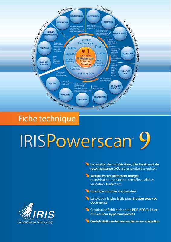 Guide utilisation IRIS IRISPOWERSCAN 9  de la marque IRIS