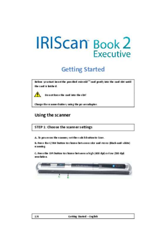 Guide utilisation IRIS BOOK 2 EXECUTIVE  de la marque IRIS