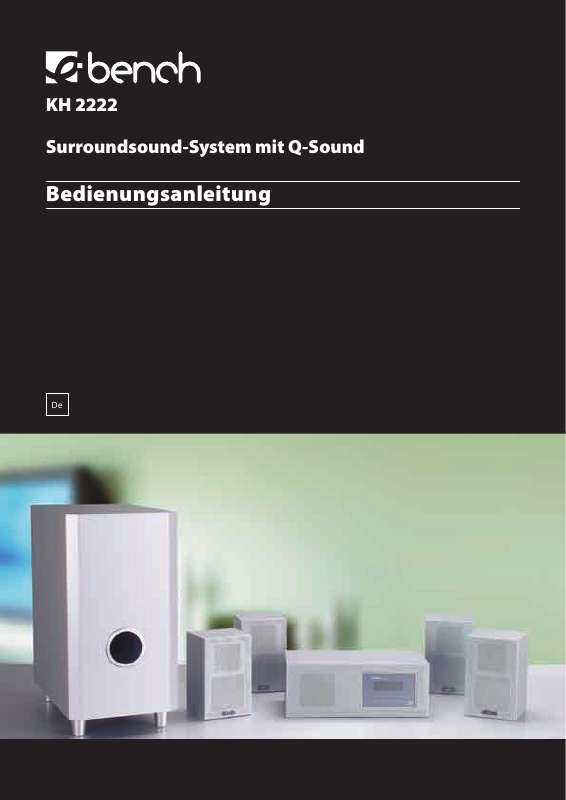 Guide utilisation  EBENCH KH 2222 SURROUND SOUND SYSTEM  de la marque EBENCH