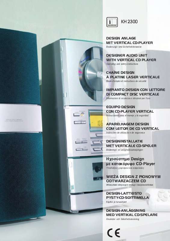 Guide utilisation  EBENCH KH 2300 DESIGNER AUDIO UNIT WITH VERTICAL CD PLAYER  de la marque EBENCH