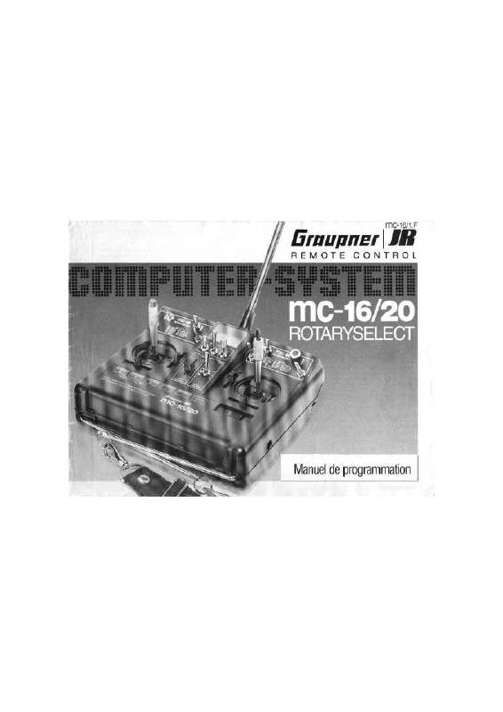 Guide utilisation  GRAUPNER MC-16  de la marque GRAUPNER