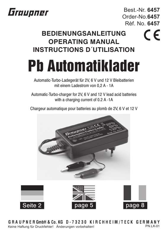 Guide utilisation  GRAUPNER PB AUTOMATIKLADER  de la marque GRAUPNER
