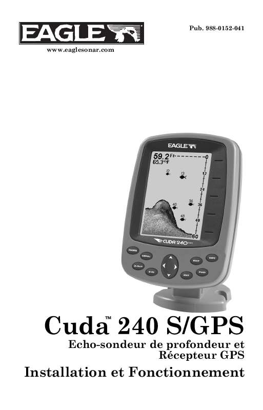 Guide utilisation EAGLE CUDA240S GPS  de la marque EAGLE