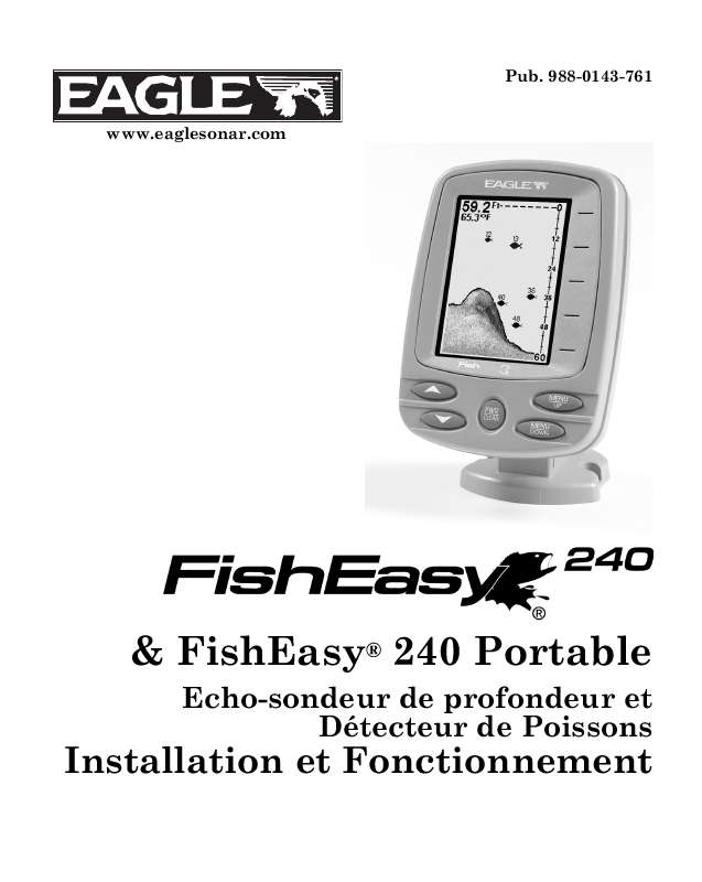 Guide utilisation EAGLE FISHEASY 240 PORTABLE  de la marque EAGLE