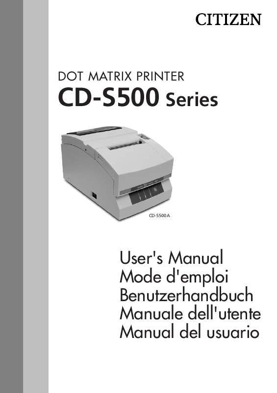 Guide utilisation  CITIZEN CD-S500  de la marque CITIZEN