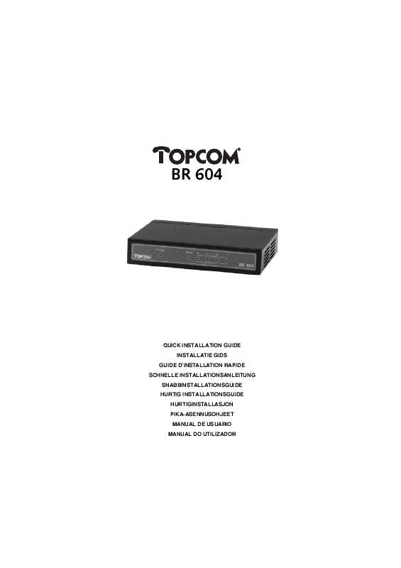 Guide utilisation TOPCOM BR 604  de la marque TOPCOM