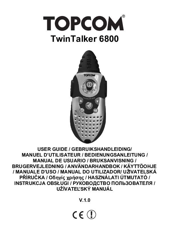 Guide utilisation TOPCOM TWINTALKER 6800  de la marque TOPCOM
