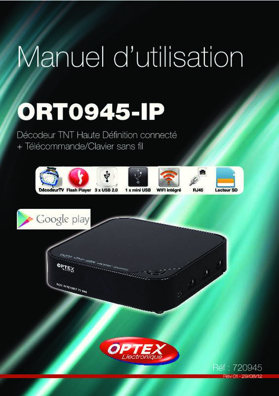 Guide utilisation OPTEX OR945-IP  de la marque OPTEX