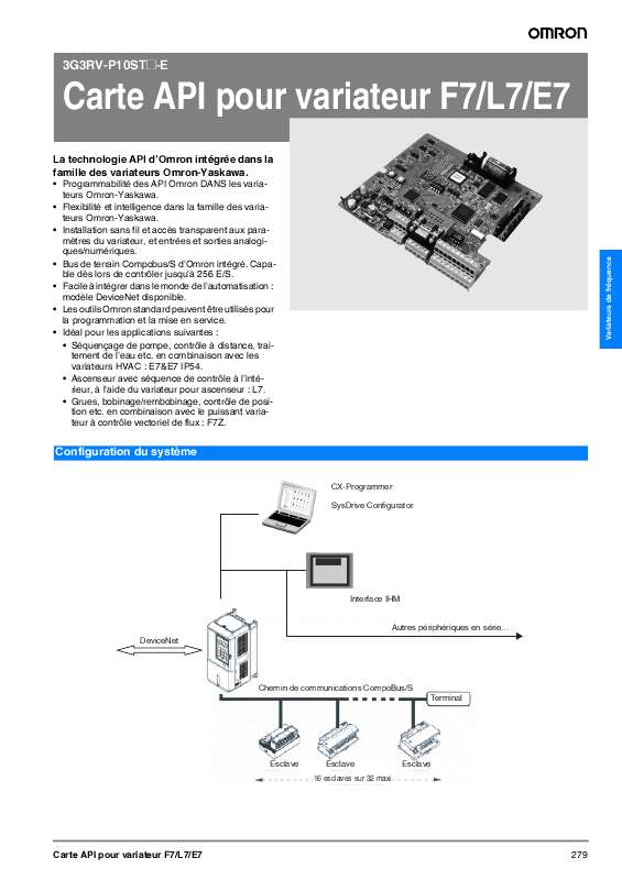 Guide utilisation  OMRON 3G3RV-P10ST-E  de la marque OMRON