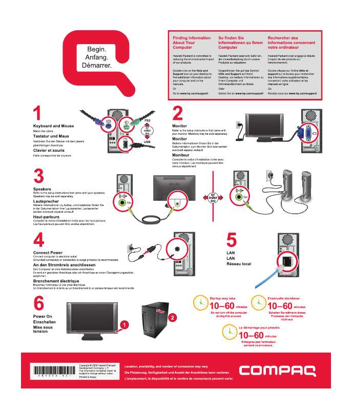 Guide utilisation COMPAQ CQ2100BE  de la marque COMPAQ