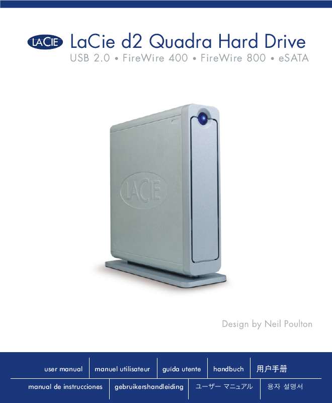 Guide utilisation  LACIE D2 QUADRA HARD DRIVE  de la marque LACIE