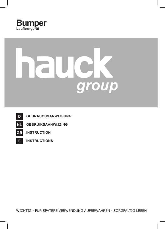 Guide utilisation HAUCK BUMPER  de la marque HAUCK