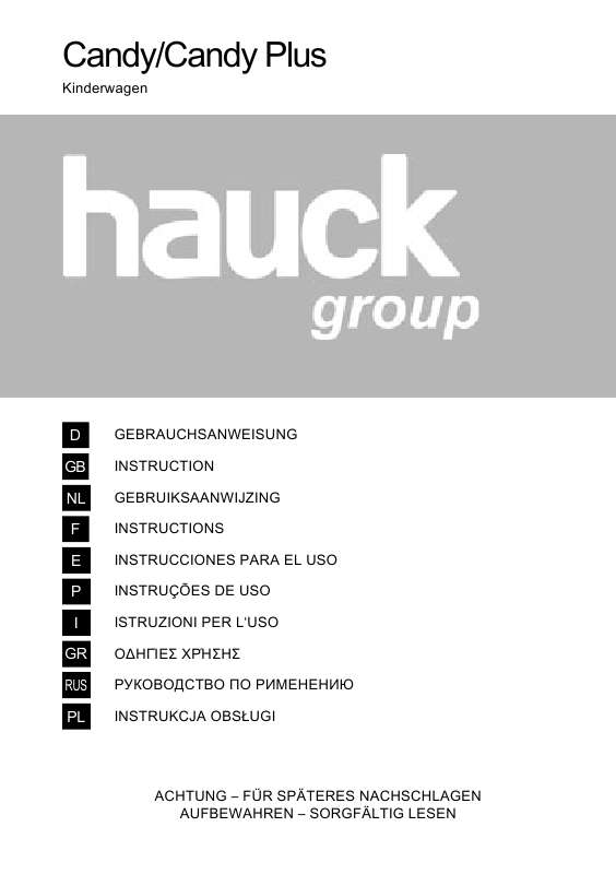 Guide utilisation HAUCK CANDY PLUS  de la marque HAUCK