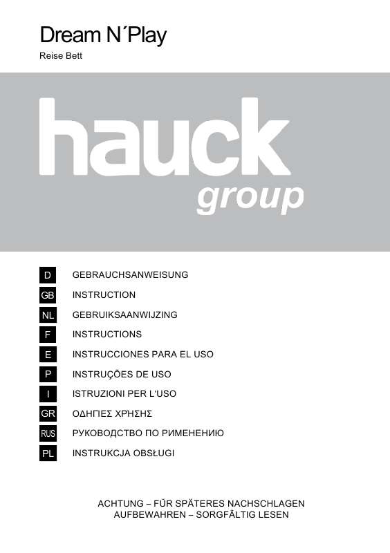 Guide utilisation HAUCK DREAM N PLAY  de la marque HAUCK