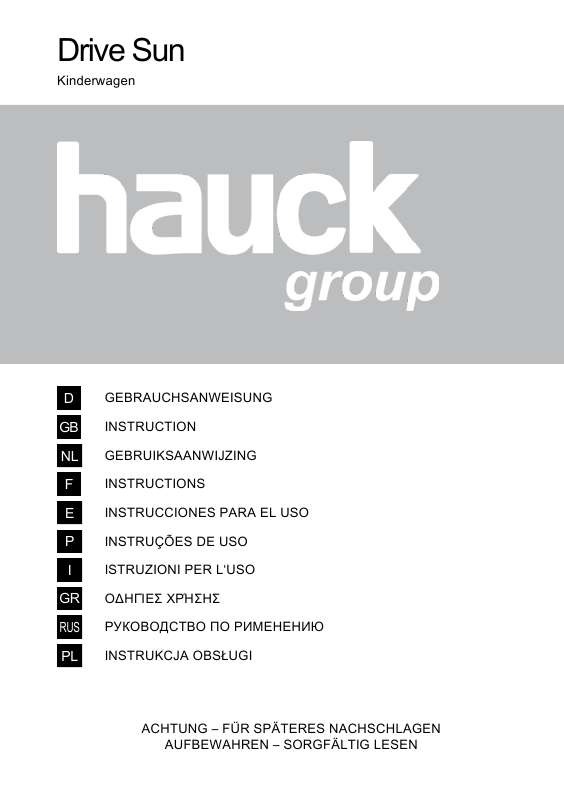 Guide utilisation HAUCK DRIVE SUN  de la marque HAUCK