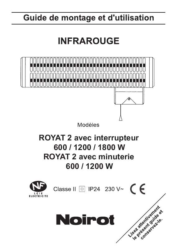 Guide utilisation NOIROT ROYAT 2  de la marque NOIROT