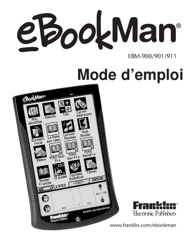 Guide utilisation  FRANKLIN EBM-900  de la marque FRANKLIN
