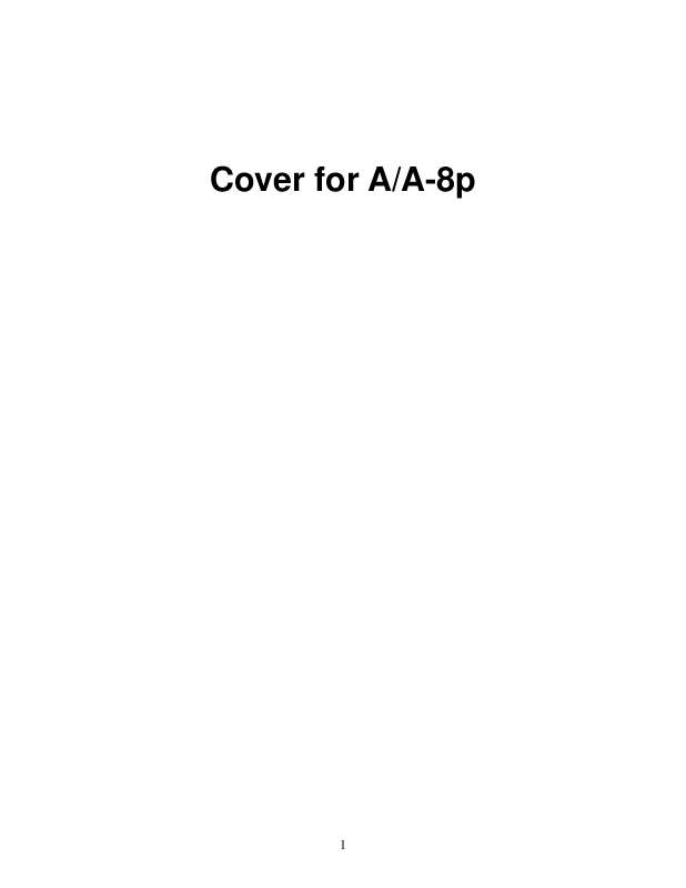 Guide utilisation  PEAVEY A-A-8P  de la marque PEAVEY