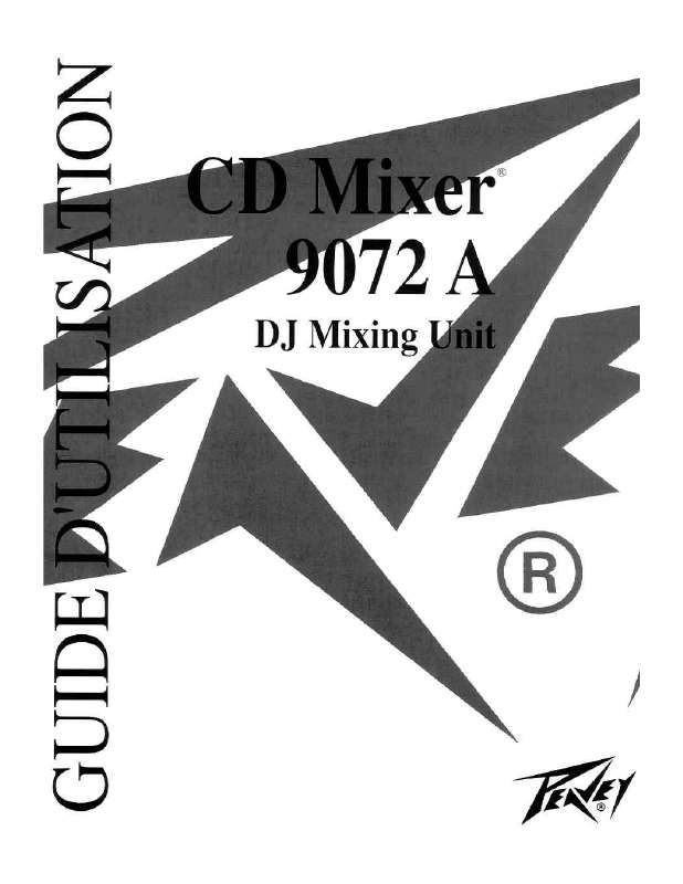 Guide utilisation  PEAVEY CD MIX 9072 A  de la marque PEAVEY