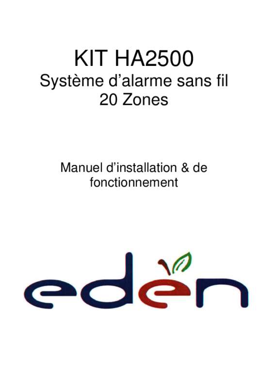 Guide utilisation EDEN HA2500  de la marque EDEN
