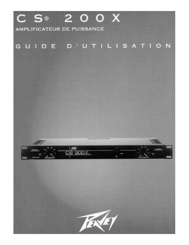 Guide utilisation  PEAVEY CS 200 X  de la marque PEAVEY