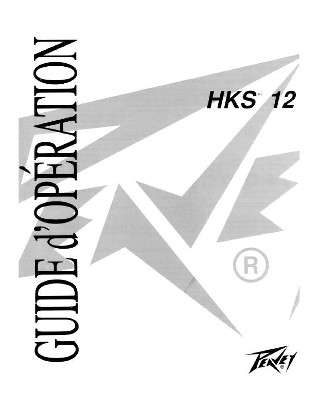 Guide utilisation  PEAVEY HKS 12  de la marque PEAVEY