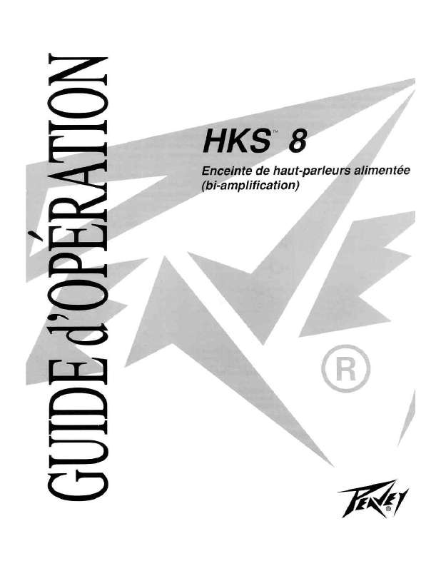 Guide utilisation  PEAVEY HKS 8  de la marque PEAVEY