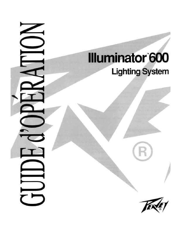 Guide utilisation  PEAVEY ILLUMINATOR 600  de la marque PEAVEY
