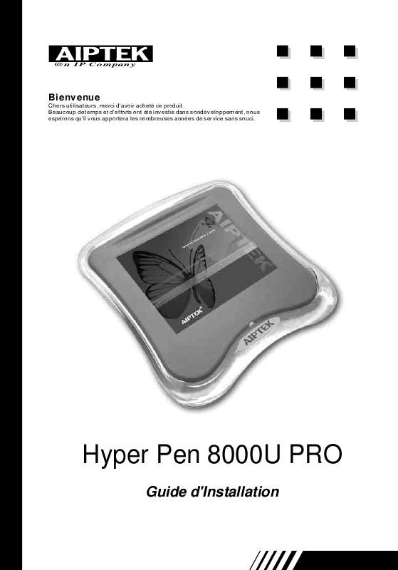 Guide utilisation AIPTEK HYPER PEN HP-8000U PRO  de la marque AIPTEK