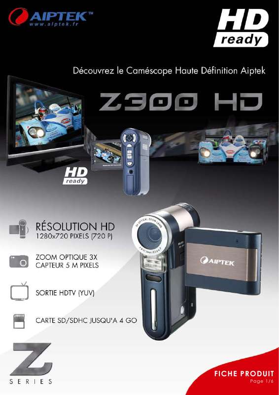Guide utilisation AIPTEK Z300 HD  de la marque AIPTEK