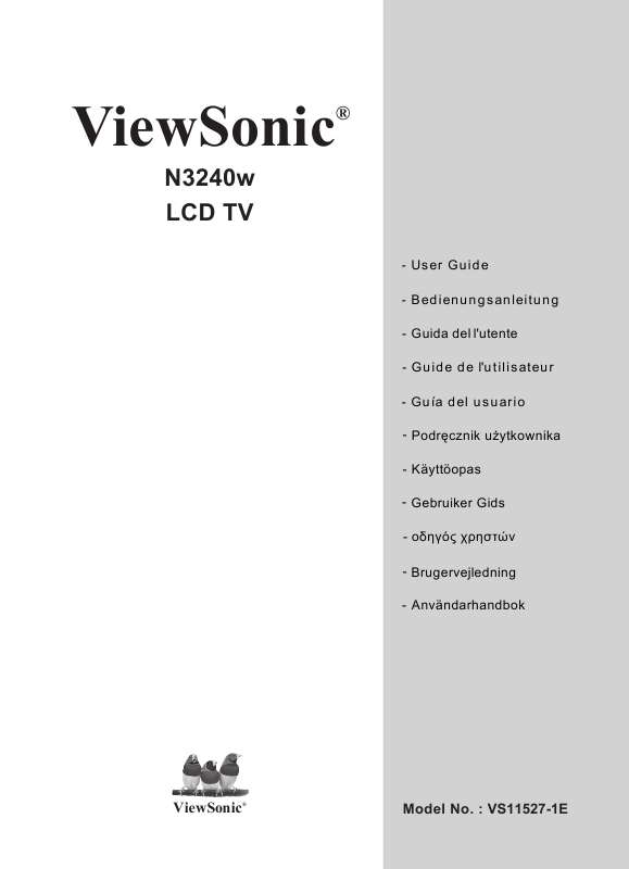 Guide utilisation  VIEWSONIC N3240W  de la marque VIEWSONIC