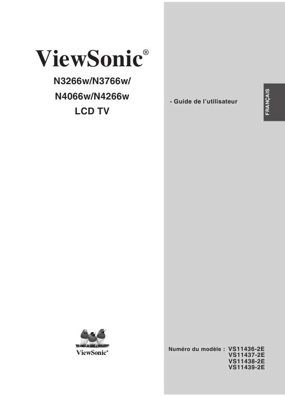 Guide utilisation  VIEWSONIC N3766W  de la marque VIEWSONIC