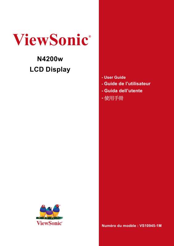 Guide utilisation  VIEWSONIC N4200W  de la marque VIEWSONIC