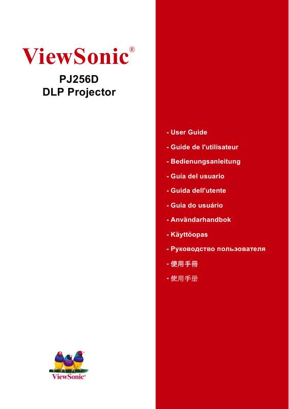 Guide utilisation VIEWSONIC PJ256D  de la marque VIEWSONIC