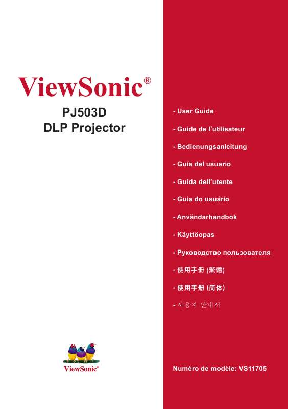 Guide utilisation VIEWSONIC PJ503D  de la marque VIEWSONIC