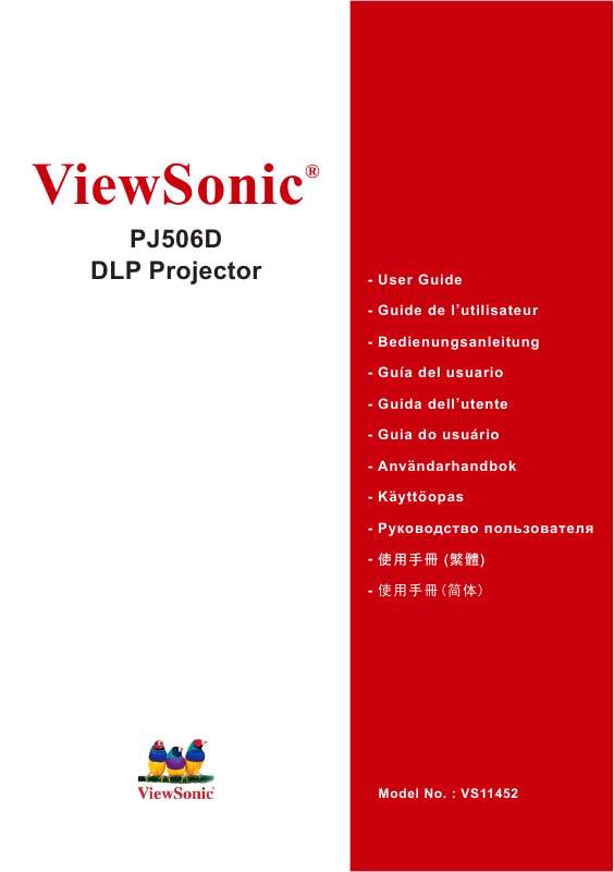 Guide utilisation VIEWSONIC PJ506D  de la marque VIEWSONIC