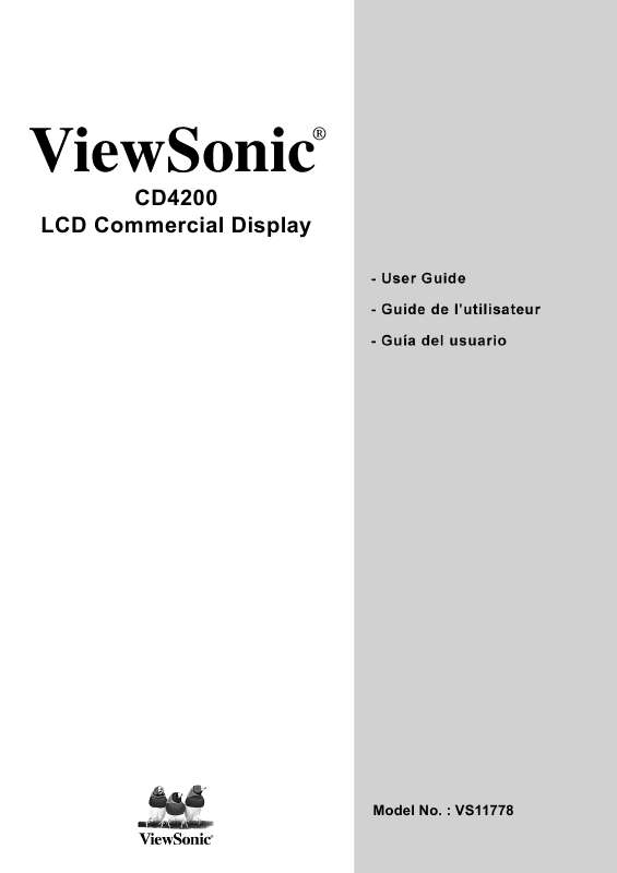 Guide utilisation VIEWSONIC CD4200  de la marque VIEWSONIC