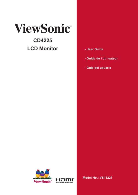 Guide utilisation VIEWSONIC CD4225  de la marque VIEWSONIC