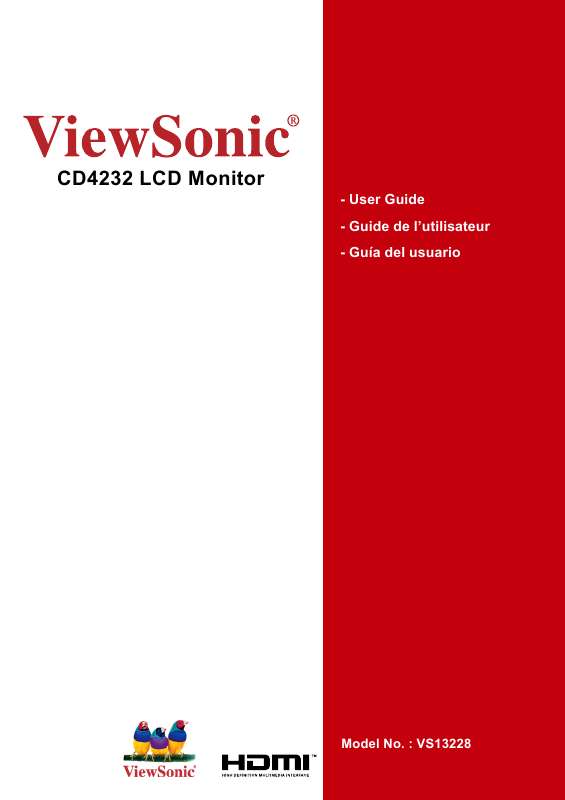 Guide utilisation VIEWSONIC CD4232  de la marque VIEWSONIC