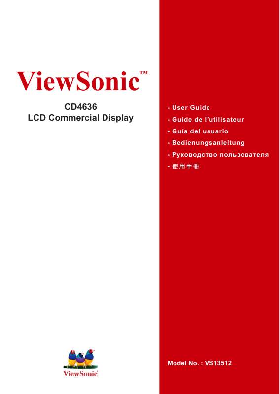 Guide utilisation VIEWSONIC CD4636  de la marque VIEWSONIC