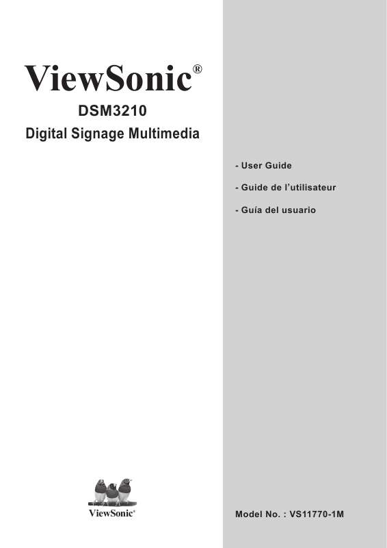 Guide utilisation  VIEWSONIC DSM3210  de la marque VIEWSONIC