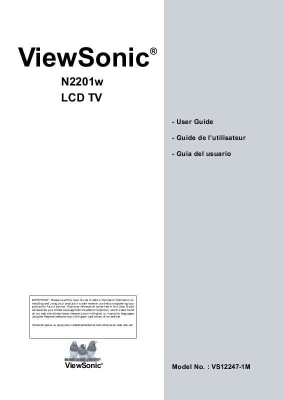 Guide utilisation  VIEWSONIC N2201W  de la marque VIEWSONIC