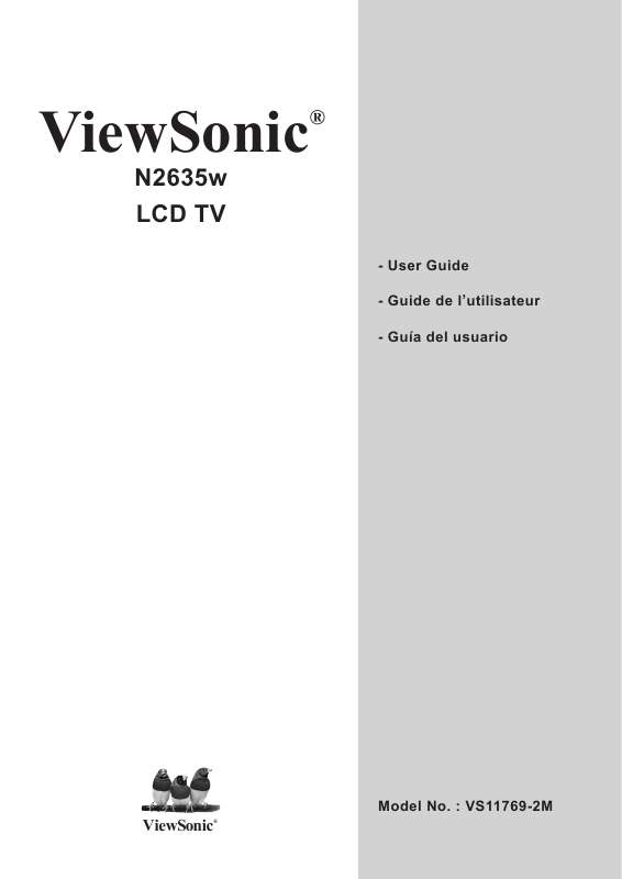 Guide utilisation  VIEWSONIC N2635W  de la marque VIEWSONIC