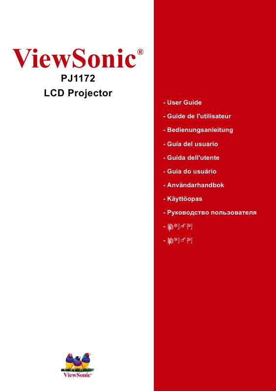Guide utilisation VIEWSONIC PJ1172  de la marque VIEWSONIC
