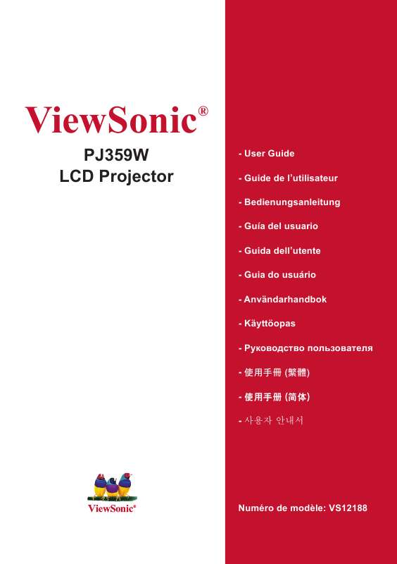 Guide utilisation VIEWSONIC PJ359W  de la marque VIEWSONIC