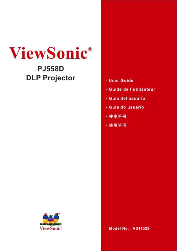 Guide utilisation VIEWSONIC PJ558D  de la marque VIEWSONIC
